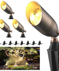 Solid Brass 12V Low-Voltage Wired Landscape Lighting Set Built Tough For Outdoor Spaces, Heavy-Duty Waterproof LED Spotlights display