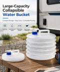 Grab And Go Collapsible Water Container With Spigot For Camping And RV Trips Foldable 3L Water Storage Tank on picnic table