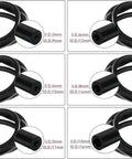 Automotive Silicone Vacuum Hose Kit With 3Mm 4Mm 5Mm 6Mm 8Mm 10Mm Inner Diameters Six Black High Temp Silicone Hoses