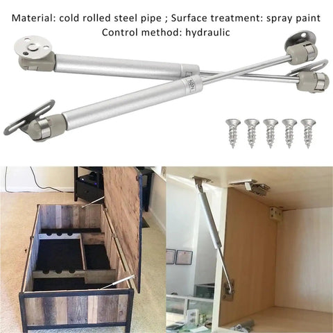 Heavy Duty Four Piece Gas Strut Cabinet Door Lift Support Kit With Pneumatic Rod Hydraulic Spring Hinges for cabinets