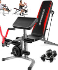 Adjustable Weight Bench Set With Leg Extension And Leg Curl, 900 Lbs Capacity, All In One Multi Position Incline Decline Flat Bench