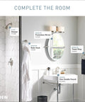 Bathroom scene featuring Sarona Spot Resist Brushed Nickel One Handle Bathroom Sink Faucet With Single Hole Design And Optional Deck Plate.