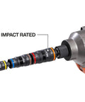 SAE And Metric Flip Socket Set With Six Flip Sockets, Twelve Hex Driver Sizes, Quarter Inch Bit Holder, And Two Impact Rated Five Inch Shafts
