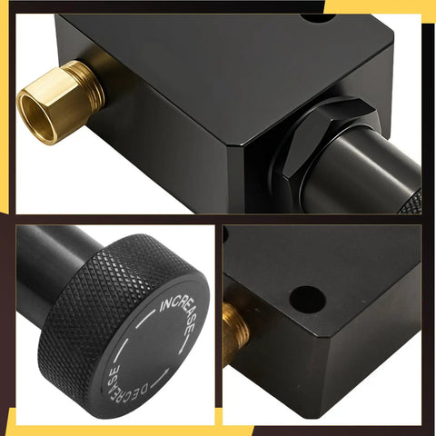 Pro Grade 1/8NPT Brake Proportional Valve For Slick Stopping Power Heavy Duty Aluminum Alloy Build showing knob and connections