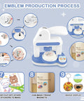 Awesome Button Maker Machine Badge Punch Press Pin Kit With 55mm And 35mm Sizes For Badges Includes 36 Buttons With Magnet Backs Six Keychains Metal Circle Cutter And Scissors For Cutting, badge maker process diagram
