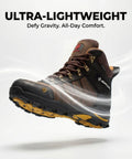 6 Inch Waterproof Steel Toe Work Boots For Men EH Rated Oil And Slip Resistant Full Grain Leather Lace Up Safety Shoes