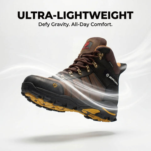 6 Inch Waterproof Steel Toe Work Boots For Men EH Rated Oil And Slip Resistant Full Grain Leather Lace Up Safety Shoes