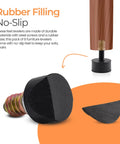Heavy Duty Rubber Furniture Levelers Give Boss Grade Stability On Hardwood Tile Floors with rubber base and steel screw for sofas.
