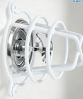 Slick Chrome Six Pack Fire Sprinkler Trim Rings For Ceilings Built Tough Recessed Two Piece Rosette Covers in white.