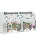 Portable Greenhouse Shelter 6 Foot By 3 Foot By 3 Foot With Dual PE Covers, Steel Frame, Roll Up Windows, Clear Panels, Easy Tool Free Setup
