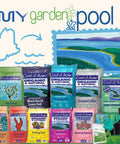 Monhegan Black Earth Lawn Soil That Thickens Patchy Lawns With Compost For Stronger Greener Turf And Water Retention Plus Richer Soil Fertility Includes 7 In 1 Soil Test Strips 20 Count And Claw Gardening Gloves For Easy Lawn Repair And Overseeding. Image shows various Coast of Maine organic gardening products.