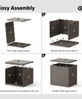Assembly steps for Weatherproof 31 Gallon Deck Box With Lockable Lid For Outdoor Patio Garden And Backyard Storage