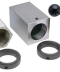 Five Piece 5C Collet Block Set With Quick Acting Rings And Cam Lever Closer, 1/16 To 1-1/16 Inch Capacity components displayed