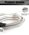 Close-up of 6AN Stainless Steel Braided Transmission Cooler Hose Line Kit For TH350 TH400 700R4 NP700RTL And 4L60E Series