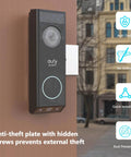 Anti Theft Doorbell Mount For Eufy E340 Video Doorbell Camera With Hidden Screws And Sturdy Aluminum Construction No Drill Install