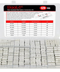 Beefy 520 Piece Non Insulated Butt Connectors Kit For 26 To 8 Gauge Wires Tinned Copper Marine Grade Seamless Barrel Crimp Terminals