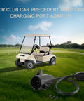Charging Port Adapter Plug For Precedent Golf Cart Charger Replacement Parts, connector with golf cart on grass field