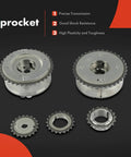 Sprockets from 12 Piece Engine Timing Chain Kit With Sprocket Tensioner And Guide For Toyota Corolla 2009 2019 Matrix