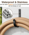 Wall Hooks 5 Pack 22 Lb Screw In Metal Hangers For Towel And Coat Storage Outdoor Closet Door Bathroom Black Premium Aluminum Alloy Rust Resistant Durable