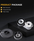 Top Rated Serpentine Belt Tensioner Idler Pulley Kit For Jeep Grand Cherokee And Wrangler 4.0L L6 Engine With Ac From 1999 To 2006 Durable Replacement Gonna Keep Your Ride Smooth Without Any Hissy Fits Or Squealing Noises On The Road. product package with tensioner, idler pulley, and serpentine belt