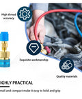Ziciner R1234YF to R134A quick coupler kit; brass adapters with blue cap