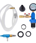 Vacuum Coolant Refiller Pro Grade Kit For Automotive Cooling System Pneumatic Vacuum Purge Tool With 4 Size Adapters And Hose