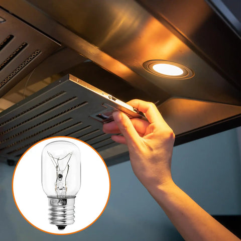E17 Base 40W 125V Microwave Light Bulbs 2 Pack For GE Kenmore Whirlpool LG Maytag Amana Over The Range Microwaves