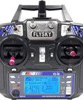 Six Channel 2.4GHz AFHDS 2A RC Transmitter with display and controls for Fixed Wing Glider Quad Helicopter Car and Boat