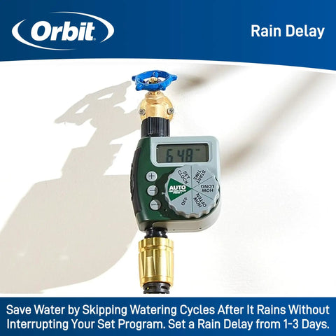 Programmable Digital Hose Watering Timer With LCD Screen Battery Powered One Outlet Irrigation Timer Built In Rain Delay
