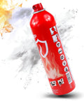 Universal Foam Fire Extinguisher Spray 500ml Compact Cylinder with flame graphics and usage icons for fire safety.