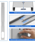 Portable Air Conditioner Window Vent Kit With 5.9 Inch Exhaust Hose, 59 Inch Length, Adjustable Seal, installation instructions.