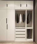 Wardrobe with Matte Black 10 Pack Finger Pulls For Cabinets And Drawers 11.81 Inch Edge Concealed Aluminum Handles