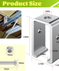 10 Pack Heavy Duty Galvanized Steel Strut Channel Hanger Bracket 0.23 Inch Thick Plate 1200 Lbs Load Capacity U-Shape Design product size specifications