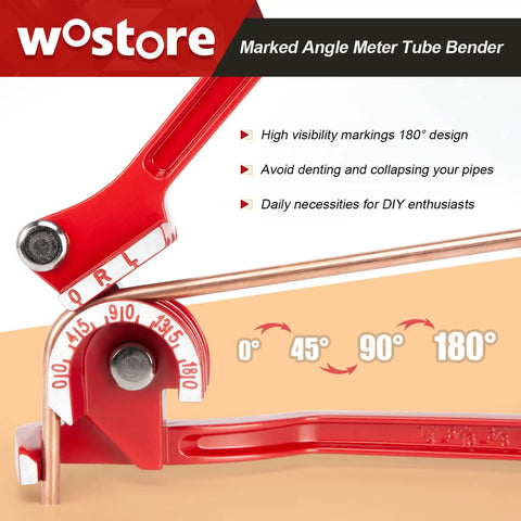 3 In 1 Tubing Bender For One Quarter, Five Sixteenth And Three Eighth Inch OD Tubing With Machined Steel And Non Slip Grip close-up