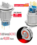 Beefy 22mm Rotary Selector Switch Two Position On Off 12V 24V With Wire 1NO 1NC SPDT Stainless Steel 304 Body Red Handle