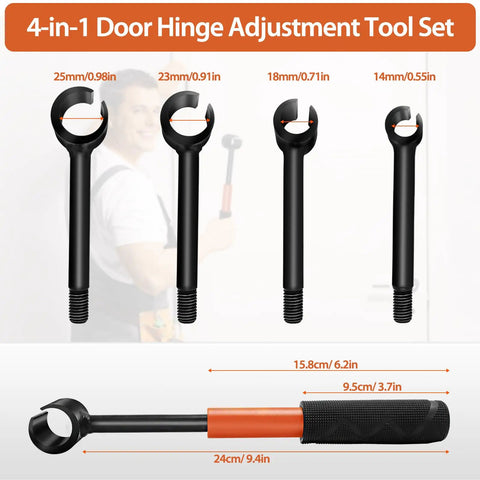 4 In 1 Door Hinge Gap Adjustment Tool Kit For Residential And Commercial Use Heavy Duty Hinge Repair Wrench