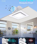 Sleek Ten Inch Ceiling Ventilation Fan With Built In Light Smooth Bath Exhaust Unit designed for moisture control in modern bathroom.