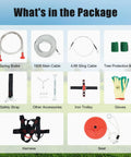 Backyard Zipline Kit With 330 Lbs Capacity For Kids And Grownups, 160 Feet Zip Line System Featuring Durable Galvanized Cable
