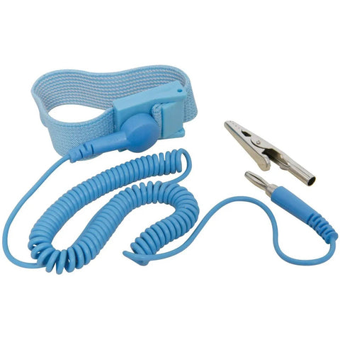 Anti Static Wrist Strap For ESD Grounding with adjustable band and clip, lightweight and flexible for sensitive electronics.