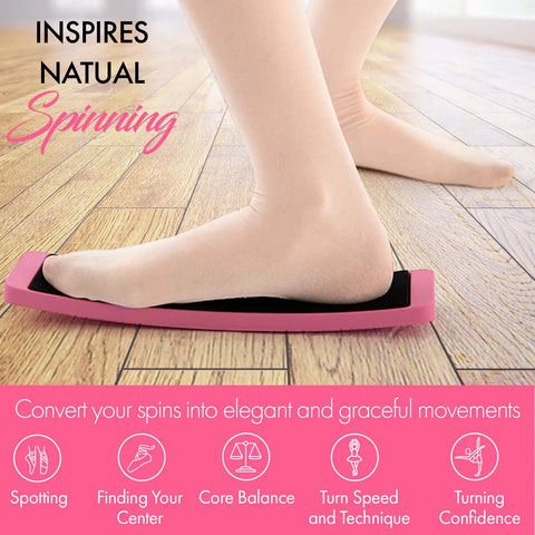 Person using Portable Turning Board For Dancers Ballet Spin Board Ice Skaters Cheerleaders And Gymnasts To Improve Turns Balance And Stability