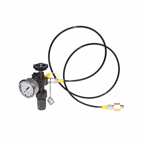 Portable Hydraulic Accumulator Nitrogen Charging System With Seven Adapters And Three Position Gauge For 1500 PSI 3600 PSI 6000 PSI Nitrogen Pressure Test Kit And Gas Charging Tools
