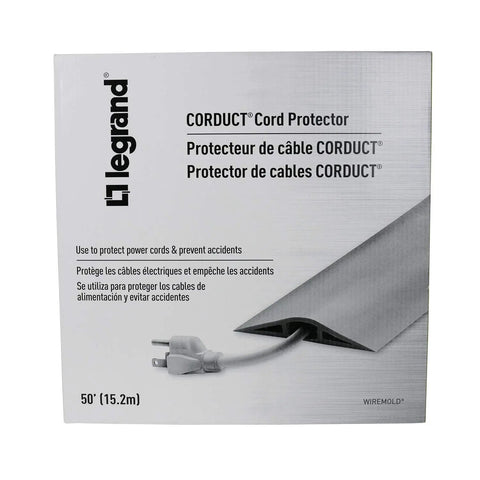 Box of floor cord management kit for hiding cables with cord cover and protector wire organizer and hider to create a slick trip free surface ivory 50 feet CDI50
