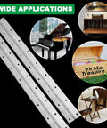 Heavy Duty Piano Hinges Set Of Four, 2 Inch Open Width And 16 Inch Continuous Length, 0.06 Inch Thick Stainless Steel with applications