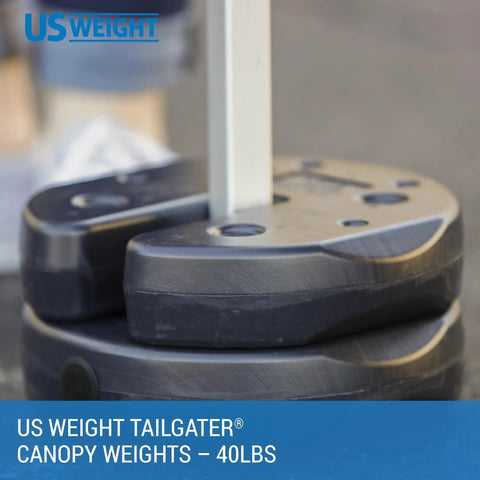 Set Of Four 40 Pound Canopy Weights With Carry Strap Heavy Duty No Pinch Design For Easy Installation And Secure Tents Canopies