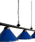 59 Inch Pool Table Light For Snooker And Billiards Rooms, Classic Warm Glow Fixture For 7, 8 And 9 Foot Tables with blue finish