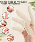 Cotton Finger Cots 20 Pack For Cracked Skin And Eczema Calluses Moisture Wicking Breathable Hand Protection For Men And Women Short Length Comfort Fit