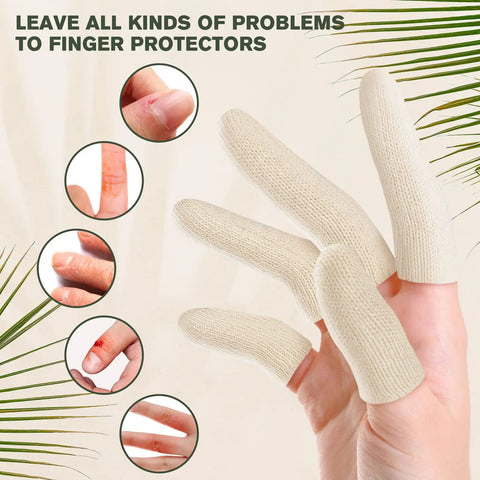 Cotton Finger Cots 20 Pack For Cracked Skin And Eczema Calluses Moisture Wicking Breathable Hand Protection For Men And Women Short Length Comfort Fit
