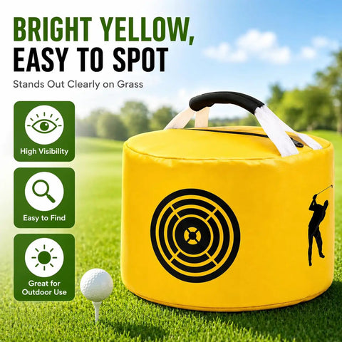 Golf Swing Training Hitting Bag Pro Power Smash Bag For Indoor Outdoor Practice Waterproof Durable Yellow Real Feel Swing Aid