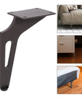 4 Pack 6 Inch Cold Rolled Steel Angled Furniture Legs For DIY Tables Sofas Cabinets And TV Stands Built Tough For No Wobble Stability