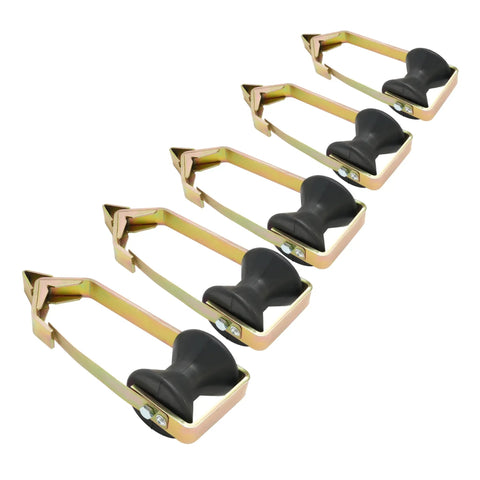 Universal Five Pack Cable Rollers 3 Inch Diameter Outdoor Aerial Lineman Tools Built Tough With Steel And Plastic Zinc Plated